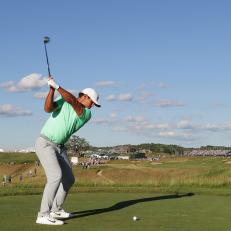 during the final round of the 2017 U.S. Open at Erin Hills on June 18, 2017 in Hartford, Wisconsin.