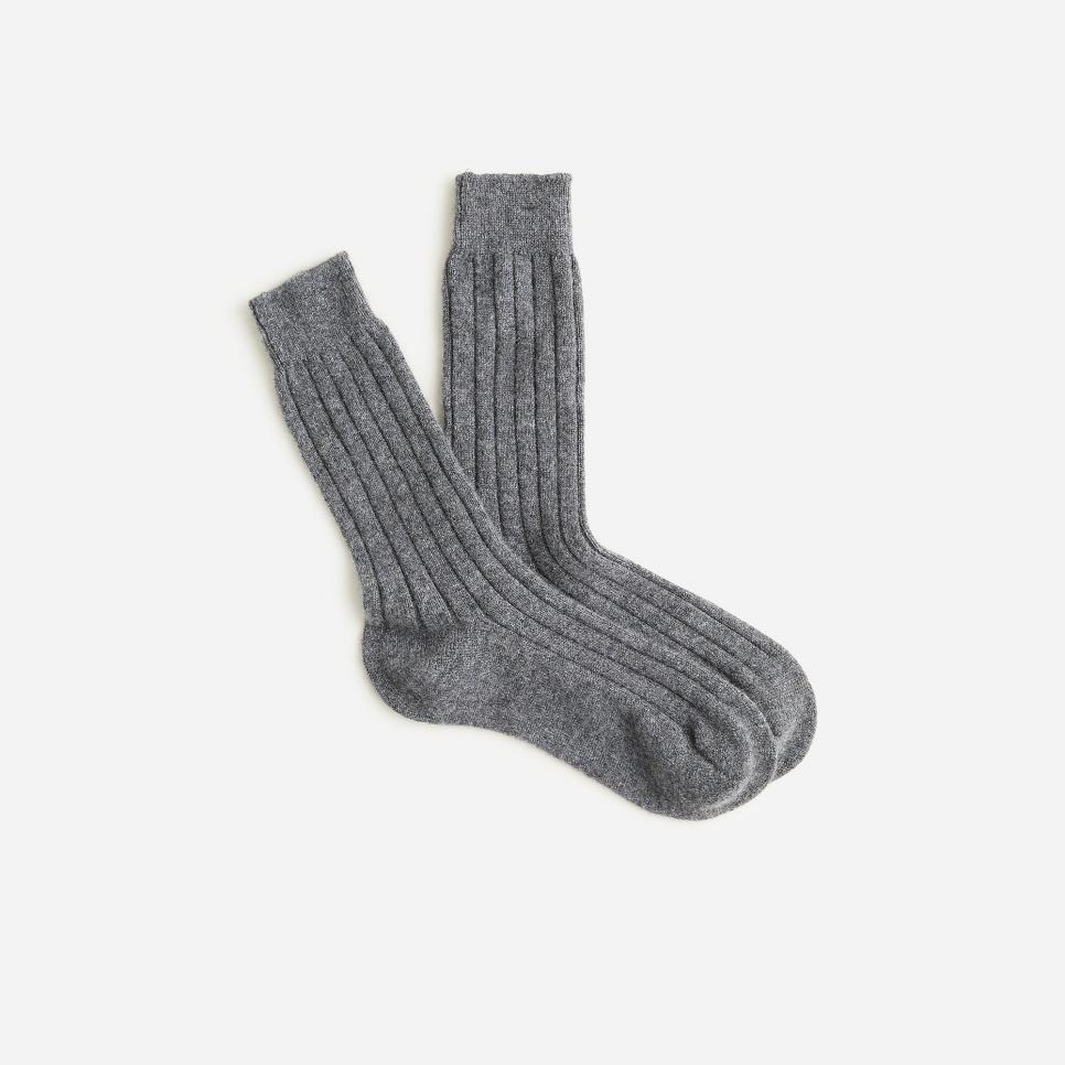 J.Crew Ribbed Cashmere-Blend Socks